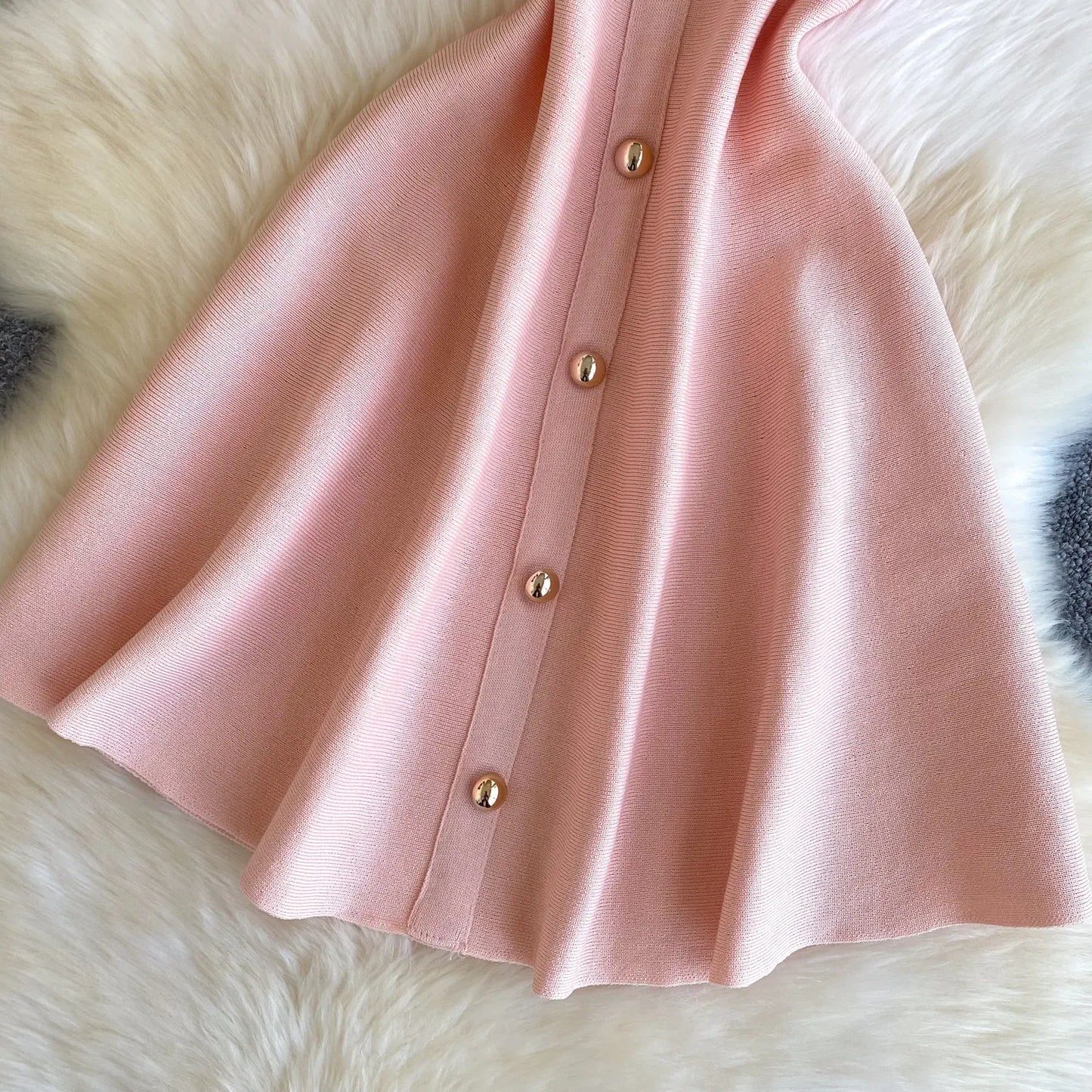 REALEFT Summer Elegant Pink Women's Knitted A-line Dress 2026 New Sleeveless Casual O-neck Single Breasted Sexy Mini Dress