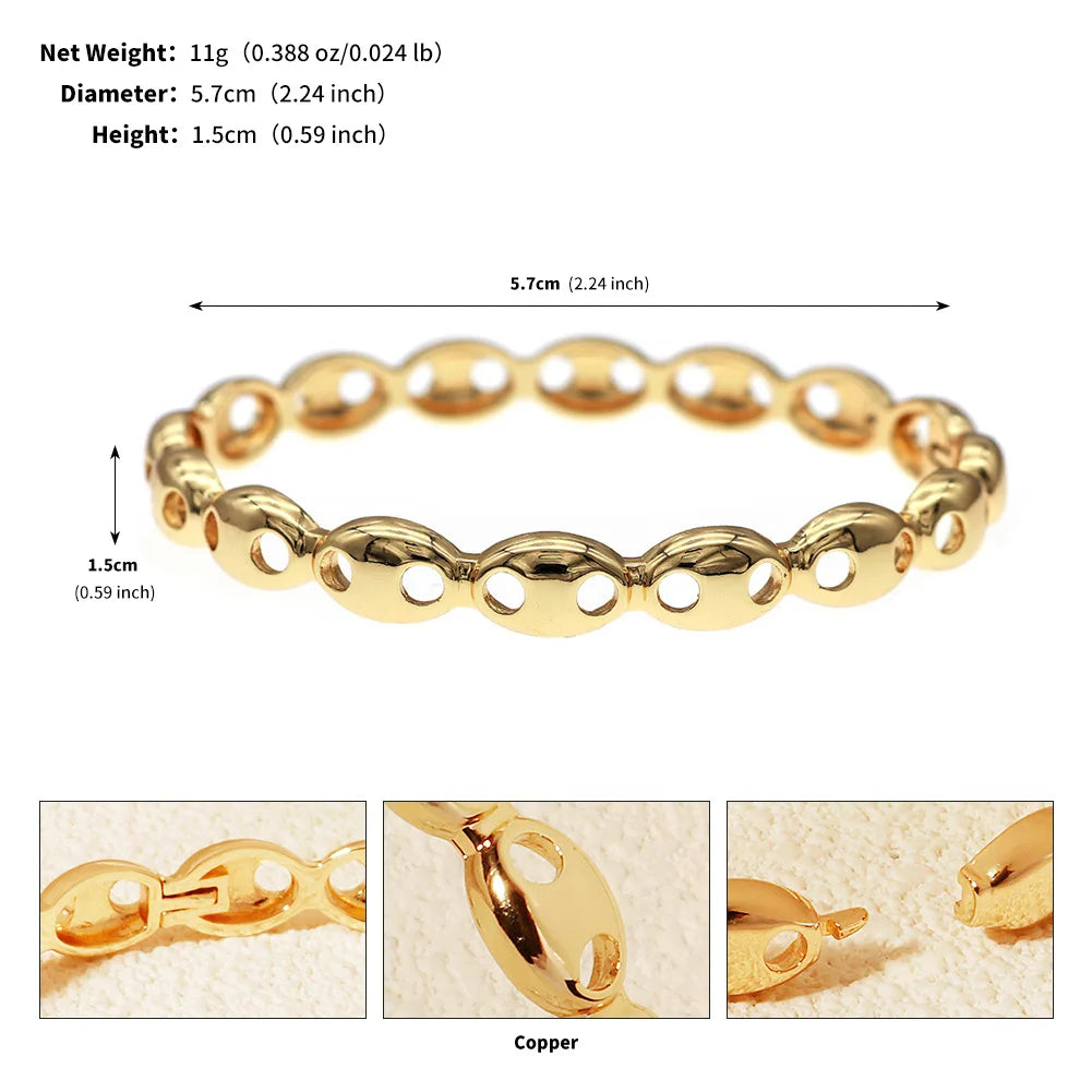 Miallo New Stainless Steel Trendy Open Bracelet Daily Bangles For Women Simple Lock Clasp Sparkling Zirconia Bracelet As Gifts