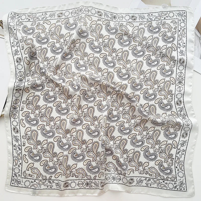 Head Scarf For Women Luxury Square Scarf Bandanna Spring/Summer Headband Hair Scarf Soft Stain Neckerchief For Dress Up you Look