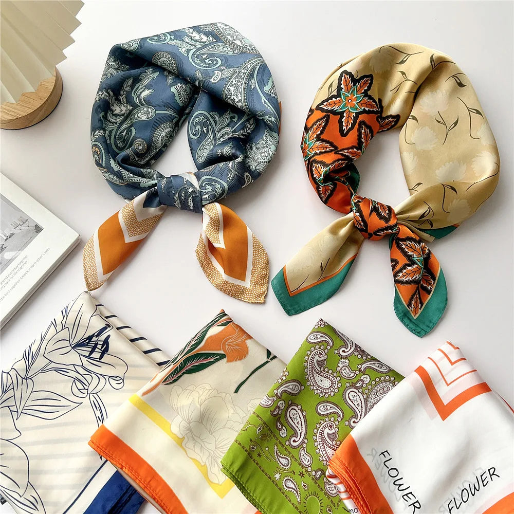 70cm Square Scarf Headscarf Hairscarf Bandanas Head Hair Shawl Wraps Accessories