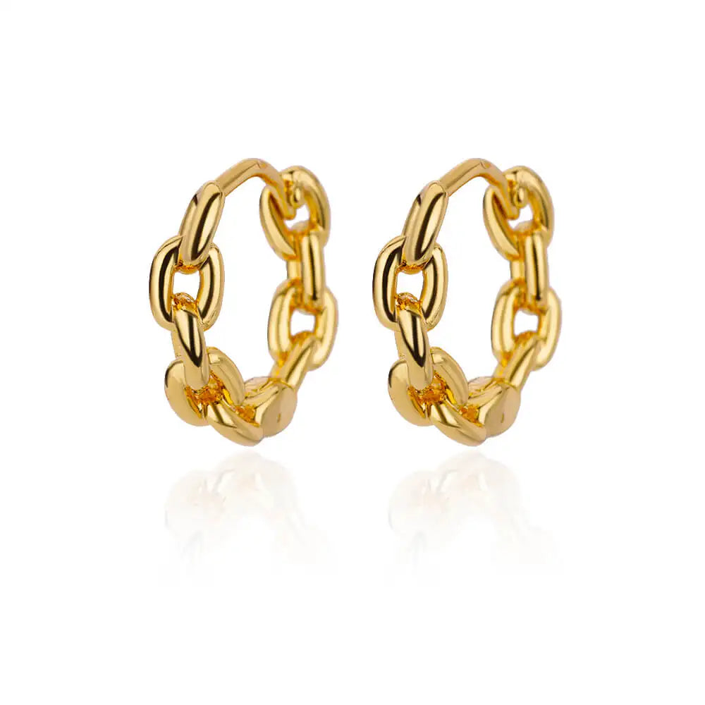 Zircon Snowflake Earrings For Women Gold Color Stainless Steel Flower Geometric Hoop Earring Aesthetic Luxury Wedding Jewerly