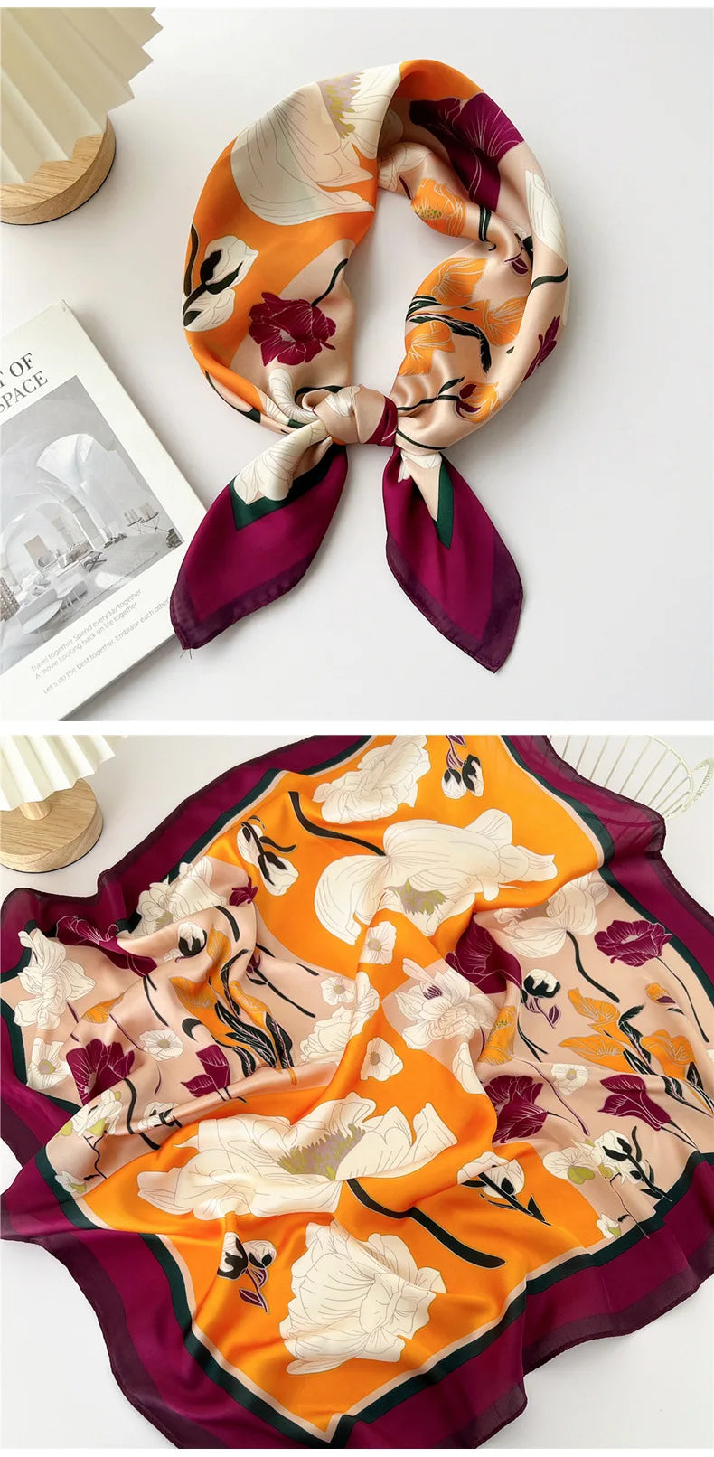 70cm Square Scarf Headscarf Hairscarf Bandanas Head Hair Shawl Wraps Accessories