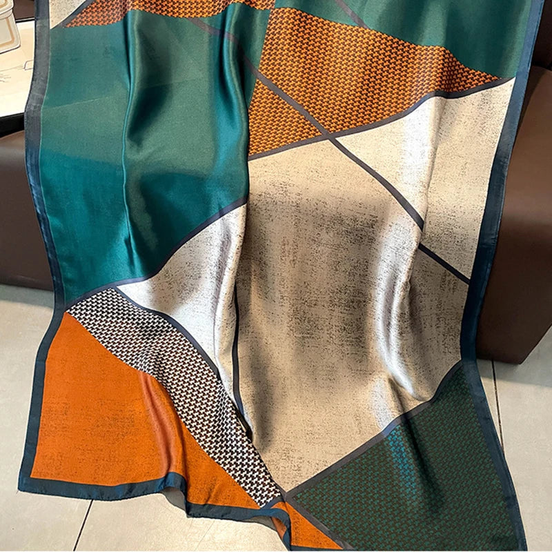 Spring Scarf Women's Luxury Design Polyester Material Smooth Scarf Soft Shawl Beach