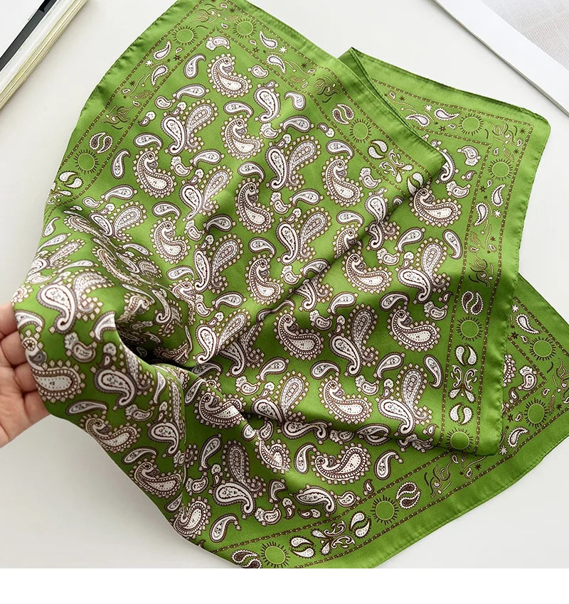 Head Scarf For Women Luxury Square Scarf Bandanna Spring/Summer Headband Hair Scarf Soft Stain Neckerchief For Dress Up you Look