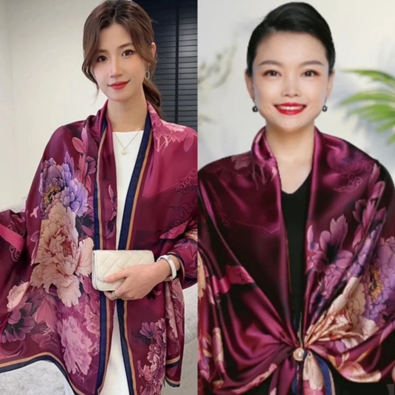 180*90cm Scarves Luxury Brand Long Silk Scarf Women Soft Shawl Wrap Muffler Hijab Bufanda Foulard Female Bandana Beach Stoles