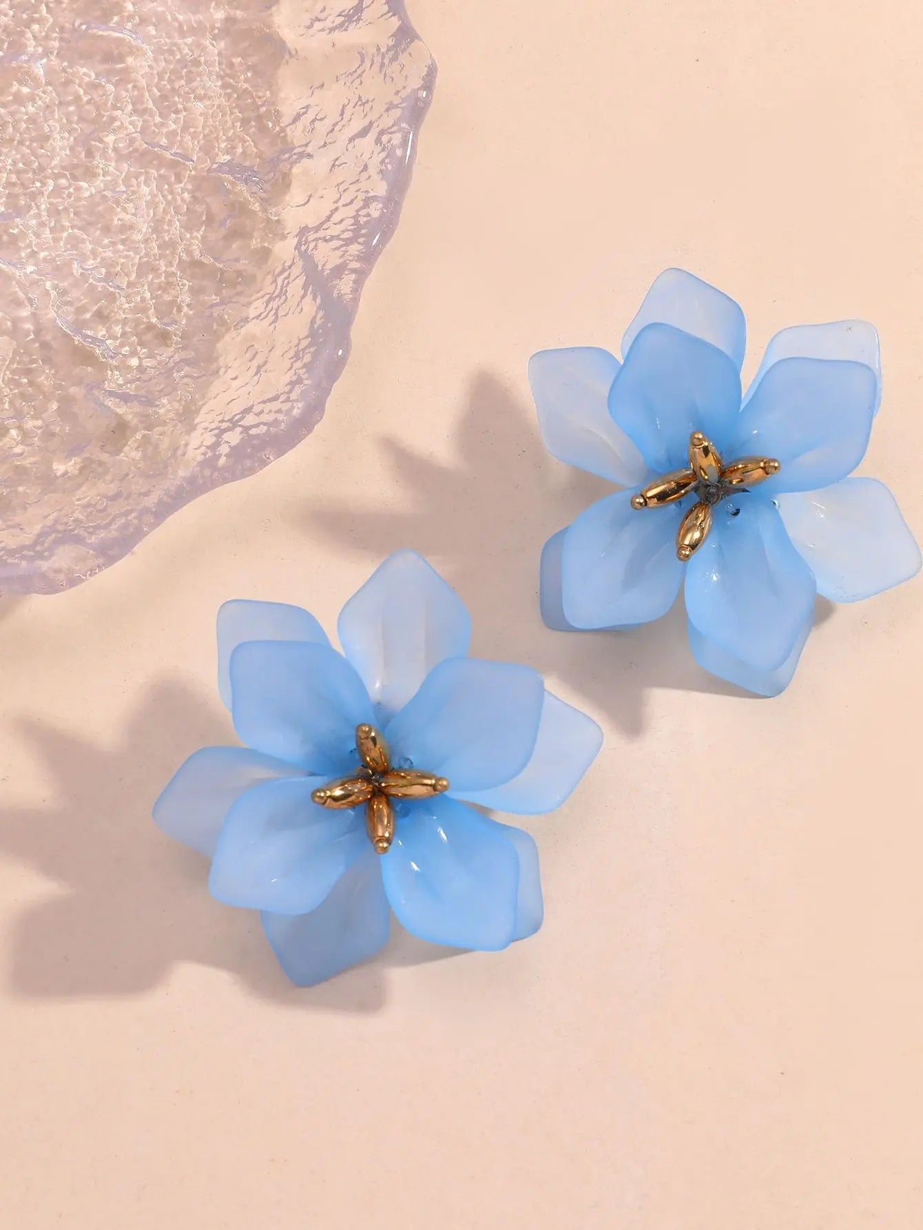 New Multi Color Acrylic Flower Stud Earrings for Women Korean Fashion Cute Super Fairy Temperament Earrings Jewelry Accessories