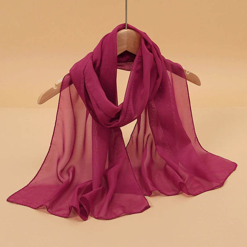 2026 New Print Chiffon Scarf Shawl Women Sunscreen Silk Scarf Turban Long Wrap Beach Travel Outdoor Accessories Trendy Headband