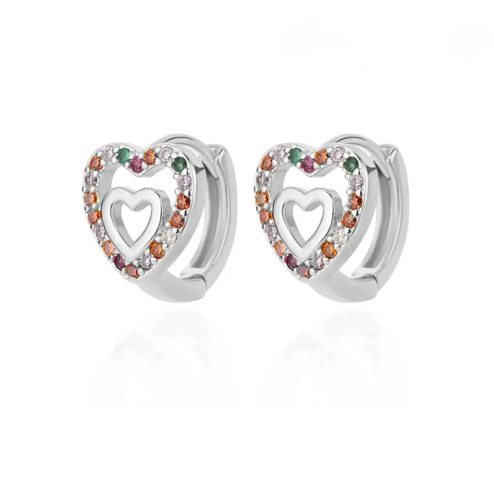 Simple Heart Drop Earrings For Women Stainless Steel Brand Fashion Ear Cuff Piercing Dangle Earring Jewelry Gifts Bijoux Femme