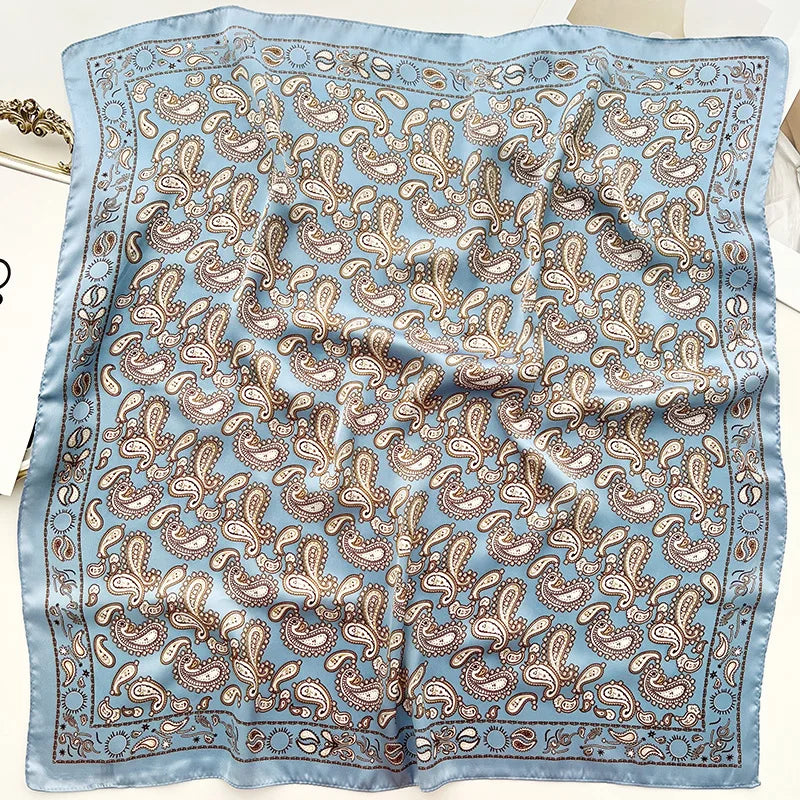 Head Scarf For Women Luxury Square Scarf Bandanna Spring/Summer Headband Hair Scarf Soft Stain Neckerchief For Dress Up you Look