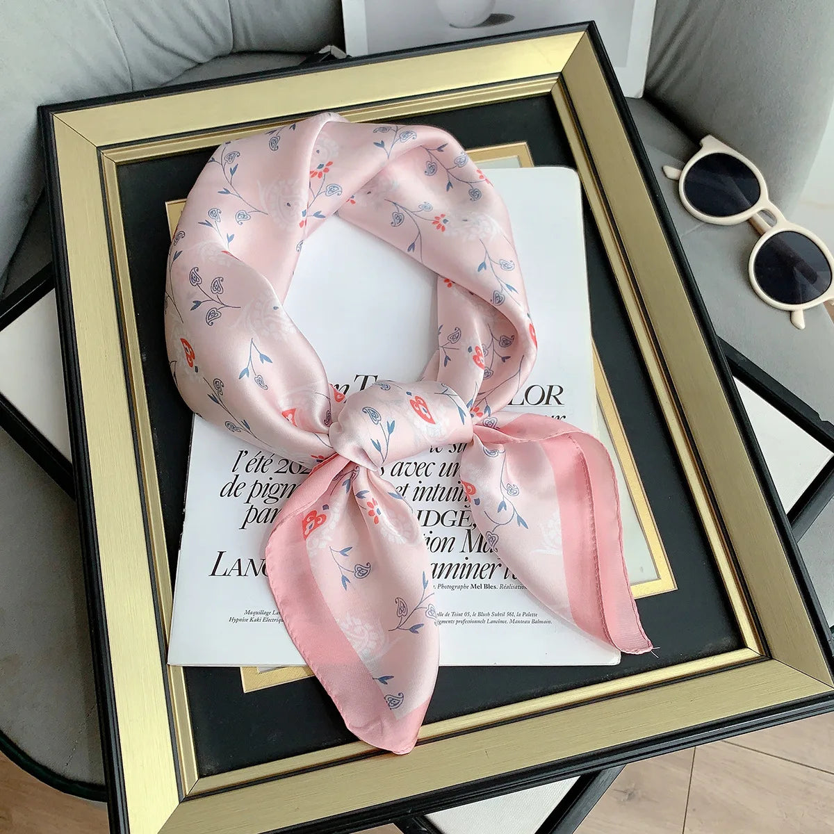 Paisley Cashew Print 70*70cm Silk Square Scarf Women Neck Tie Soft Satin Neckerchief Female Foulard Headband Hijab Decorate Hand