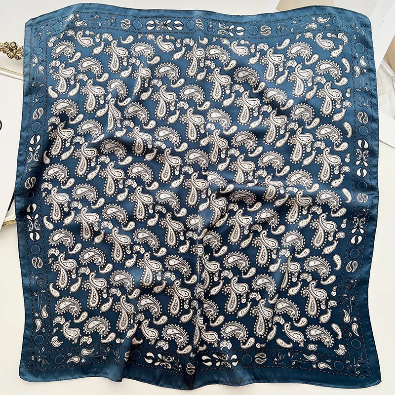 Head Scarf For Women Luxury Square Scarf Bandanna Spring/Summer Headband Hair Scarf Soft Stain Neckerchief For Dress Up you Look