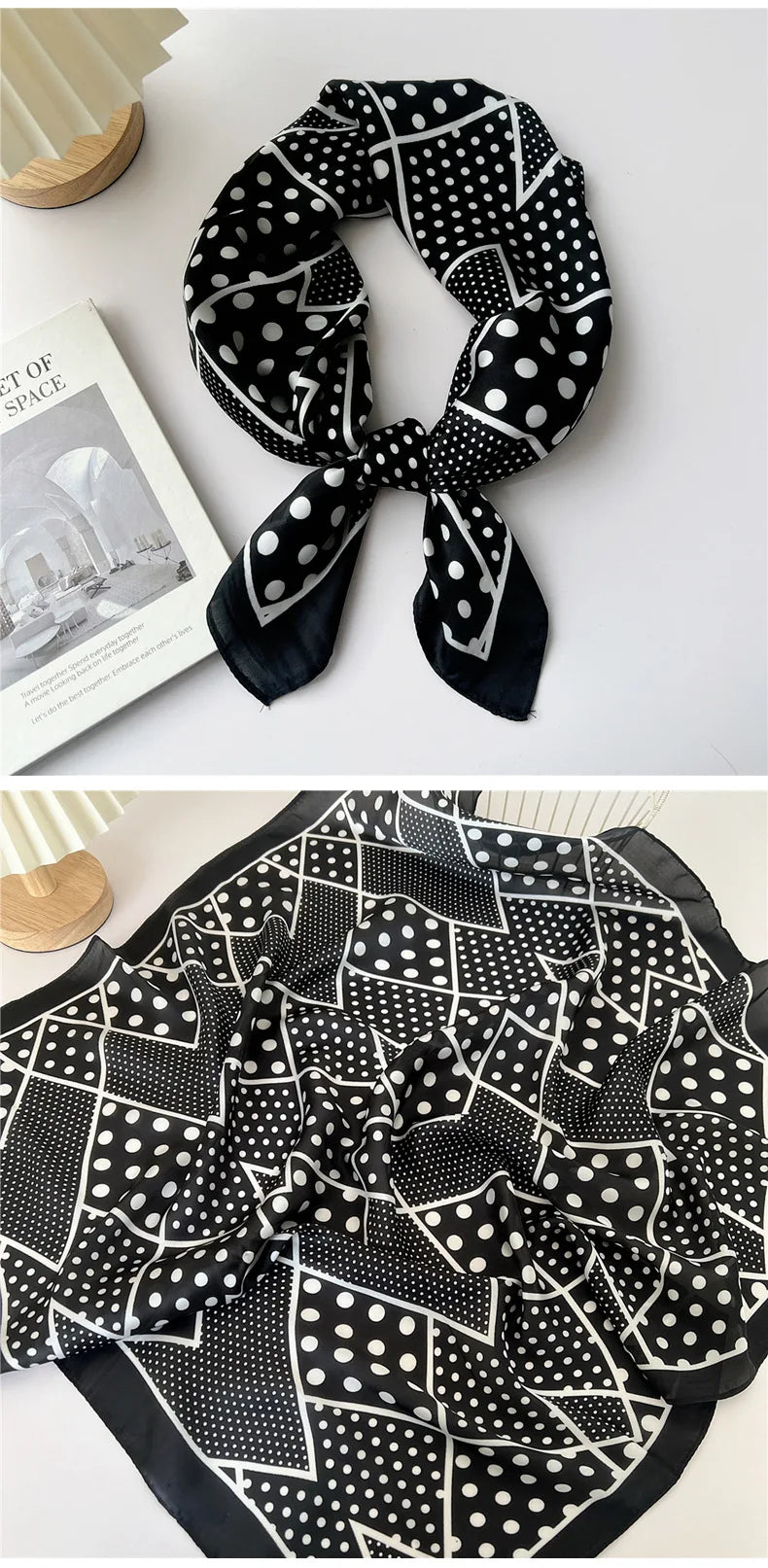 70cm Square Scarf Headscarf Hairscarf Bandanas Head Hair Shawl Wraps Accessories