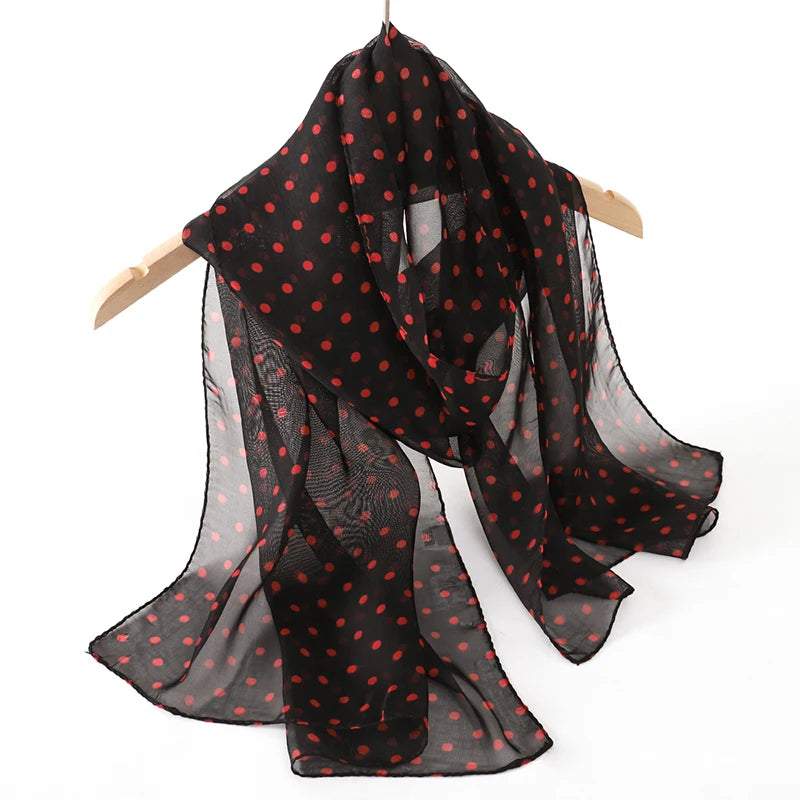 2026 New Print Chiffon Scarf Shawl Women Sunscreen Silk Scarf Turban Long Wrap Beach Travel Outdoor Accessories Trendy Headband