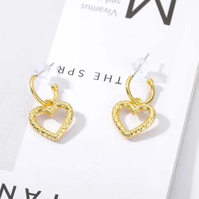 Free Shipping Zircon Geometric Earrings For Women Stainless Steel Gold Color Piercing Earring 2025 Fashion Wedding Jewelry Gift
