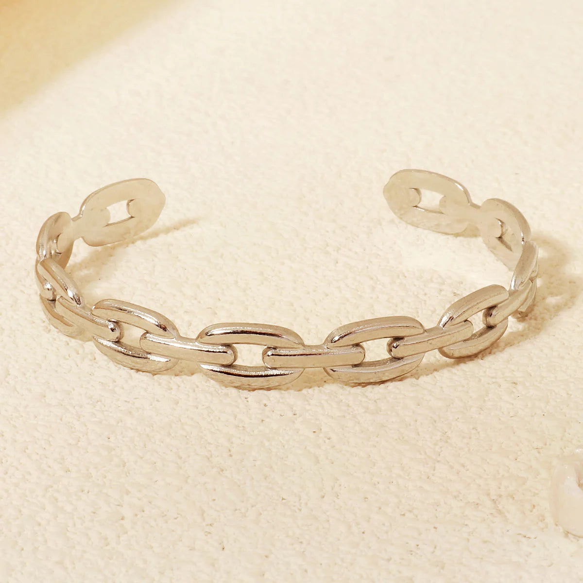 Miallo New Stainless Steel Trendy Open Bracelet Daily Bangles For Women Simple Lock Clasp Sparkling Zirconia Bracelet As Gifts