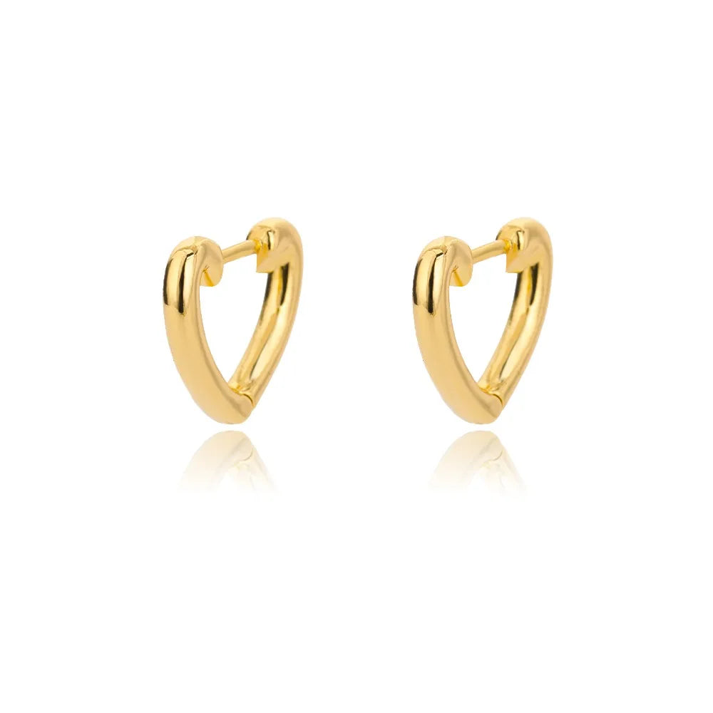 Simple Heart Drop Earrings For Women Stainless Steel Brand Fashion Ear Cuff Piercing Dangle Earring Jewelry Gifts Bijoux Femme