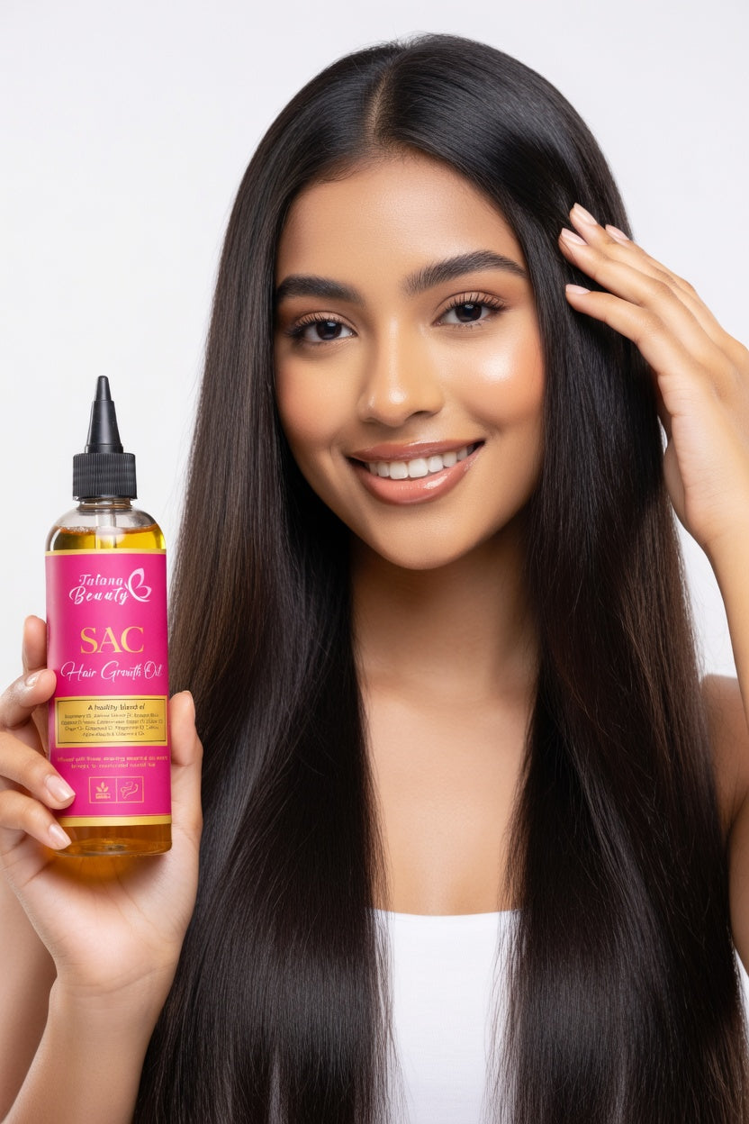 Good Hair Oil – Growth & Shine Blend - SAC Hair Growth Oil – Rosemary, Jamaican Black Castor & Peppermint Oil for Stronger, Healthier Hair