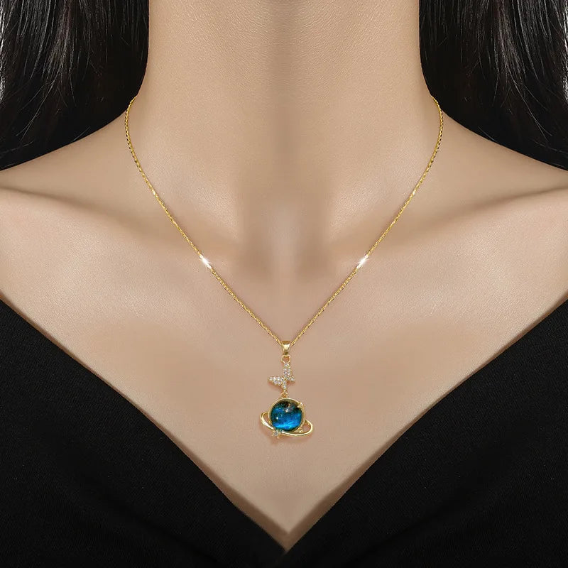 Light Luxury Titanium Steel Star Series Necklace