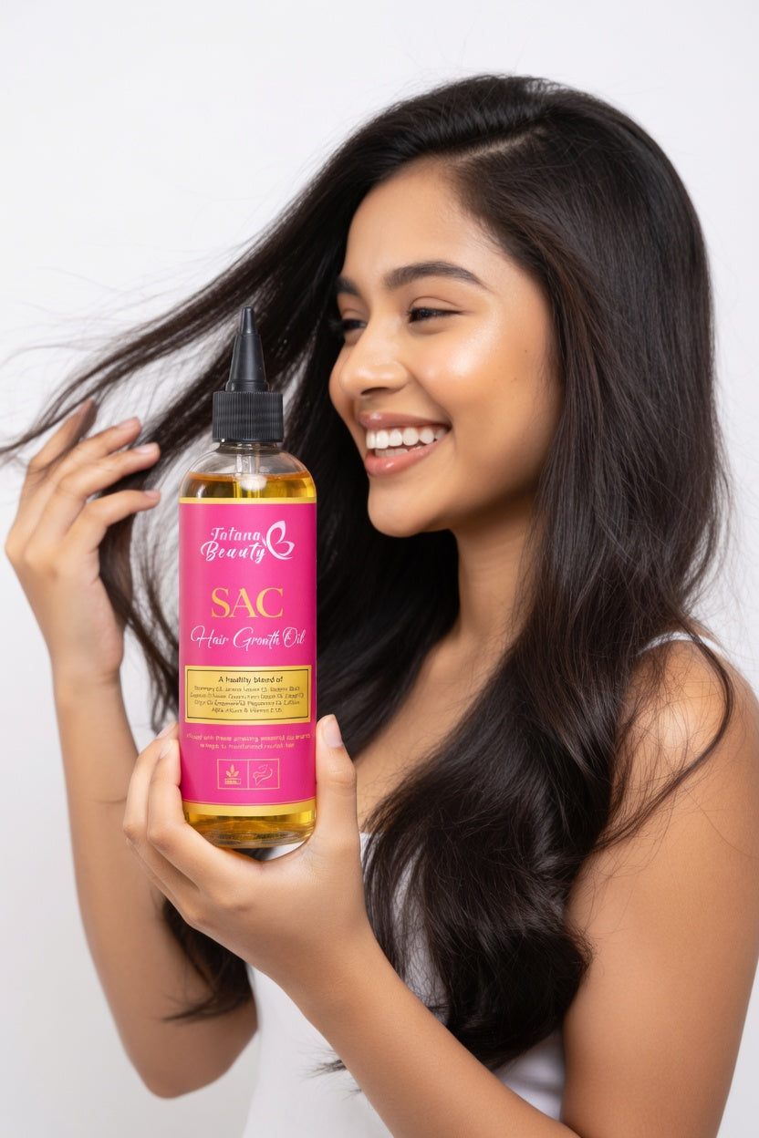 Good Hair Oil – Growth & Shine Blend - SAC Hair Growth Oil – Rosemary, Jamaican Black Castor & Peppermint Oil for Stronger, Healthier Hair