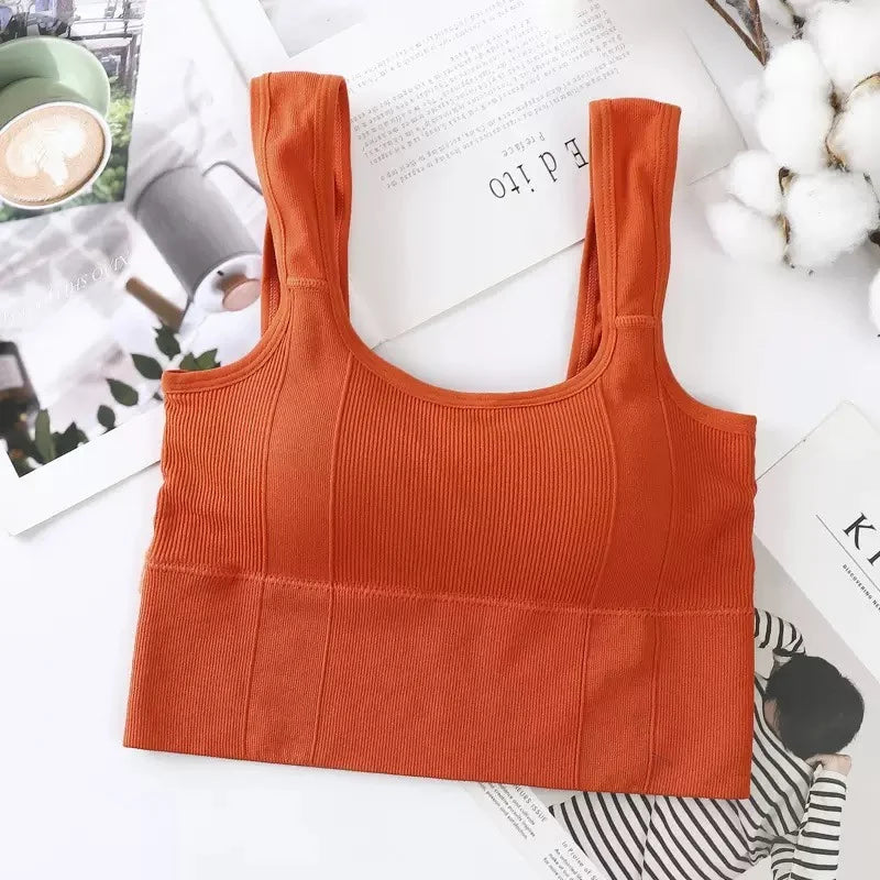 Sports Bra Anti-Sweat Fitness Top Women Seamless Yoga Bra Shockproof Crop Top Push Up Sport Bra Gym Workout Top