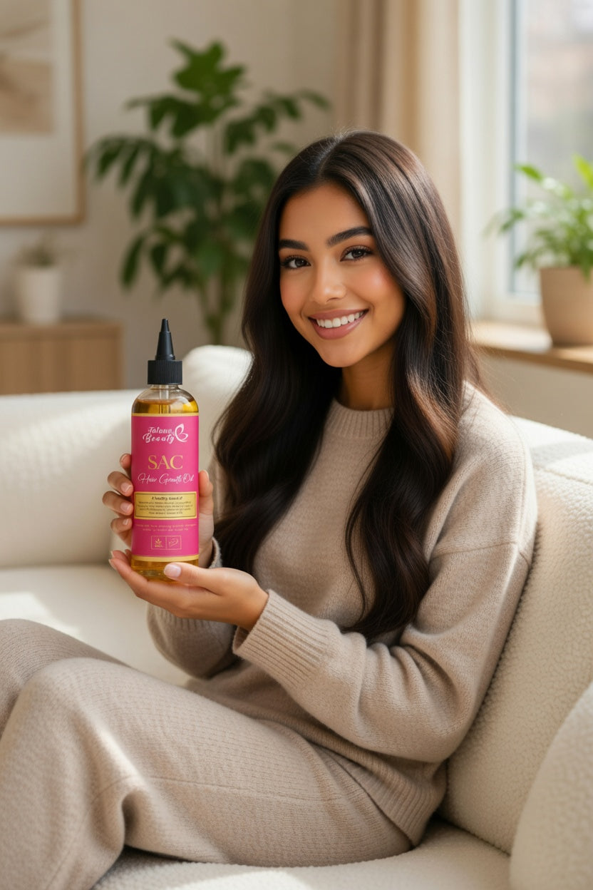 Good Hair Oil – Growth & Shine Blend - SAC Hair Growth Oil – Rosemary, Jamaican Black Castor & Peppermint Oil for Stronger, Healthier Hair