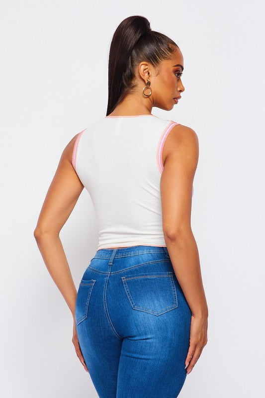 SLEEVELESS CASUAL TOP